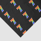 Fun Rainbow Spectrum Pattern "7" Ereignisnummer Seidenpapier (Ausschnitt)