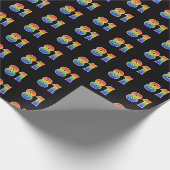 Fun Rainbow Spectrum Pattern "81" Ereignisnummer Geschenkpapier (Ecke)