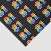 Fun Rainbow Spectrum Pattern "81" Ereignisnummer Seidenpapier (Ausschnitt)