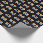 Fun Rainbow Spectrum Pattern "83" Ereignisnummer Geschenkpapier (Ecke)