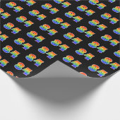 Fun Rainbow Spectrum Pattern "84" Ereignisnummer Geschenkpapier (Ecke)