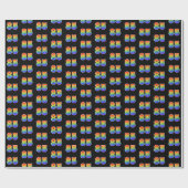 Fun Rainbow Spectrum Pattern "85" Ereignisnummer Geschenkpapier (Flach)
