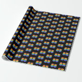 Fun Rainbow Spectrum Pattern "85" Ereignisnummer Geschenkpapier (Ungerollt)