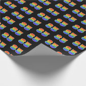 Fun Rainbow Spectrum Pattern "85" Ereignisnummer Geschenkpapier (Ecke)