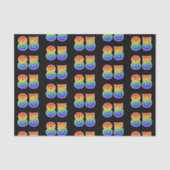 Fun Rainbow Spectrum Pattern "85" Ereignisnummer Seidenpapier (Vorderseite)
