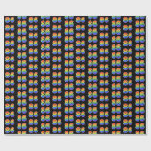 Fun Rainbow Spectrum Pattern "86" Ereignisnummer Geschenkpapier (Flach)