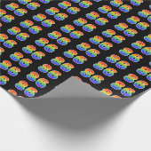 Fun Rainbow Spectrum Pattern "86" Ereignisnummer Geschenkpapier (Ecke)