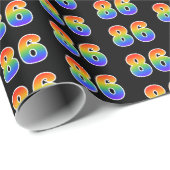Fun Rainbow Spectrum Pattern "86" Ereignisnummer Geschenkpapier (Rolleneckpunkt)