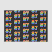 Fun Rainbow Spectrum Pattern "87" Ereignisnummer Seidenpapier (Vorderseite)