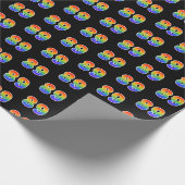 Fun Rainbow Spectrum Pattern "89" Ereignisnummer Geschenkpapier (Ecke)