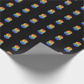 Fun Rainbow Spectrum Pattern "8" Ereignisnummer Geschenkpapier (Ecke)