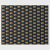 Fun Rainbow Spectrum Pattern "91" Ereignisnummer Geschenkpapier (Flach)