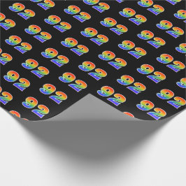 Fun Rainbow Spectrum Pattern "92" Ereignisnummer Geschenkpapier