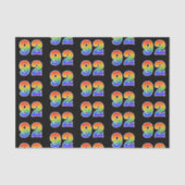 Fun Rainbow Spectrum Pattern "92" Ereignisnummer Seidenpapier (Vorderseite)