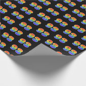 Fun Rainbow Spectrum Pattern "93" Ereignisnummer Geschenkpapier (Ecke)