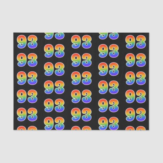 Fun Rainbow Spectrum Pattern "93" Ereignisnummer Seidenpapier (Vorderseite)