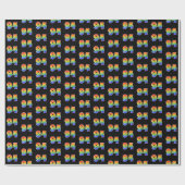 Fun Rainbow Spectrum Pattern "94" Ereignisnummer Geschenkpapier (Flach)