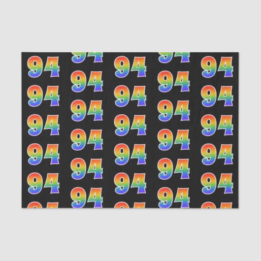 Fun Rainbow Spectrum Pattern "94" Ereignisnummer Seidenpapier (Vorderseite)