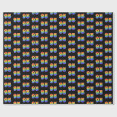 Fun Rainbow Spectrum Pattern "95" Ereignisnummer Geschenkpapier (Flach)