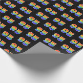 Fun Rainbow Spectrum Pattern "95" Ereignisnummer Geschenkpapier (Ecke)