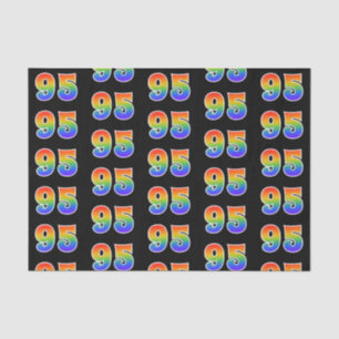 Fun Rainbow Spectrum Pattern "95" Ereignisnummer Seidenpapier