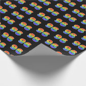 Fun Rainbow Spectrum Pattern "96" Ereignisnummer Geschenkpapier (Ecke)