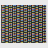 Fun Rainbow Spectrum Pattern "98" Ereignisnummer Geschenkpapier (Flach)