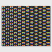 Fun Rainbow Spectrum Pattern "99" Ereignisnummer Geschenkpapier (Flach)