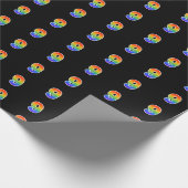 Fun Rainbow Spectrum Pattern "9" Ereignisnummer Geschenkpapier (Ecke)