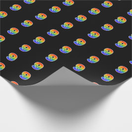 Fun Rainbow Spectrum Pattern "9" Ereignisnummer Geschenkpapier