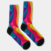 Fun Rainbow Swirt Muster Nachhaltige Socken (Rechts)