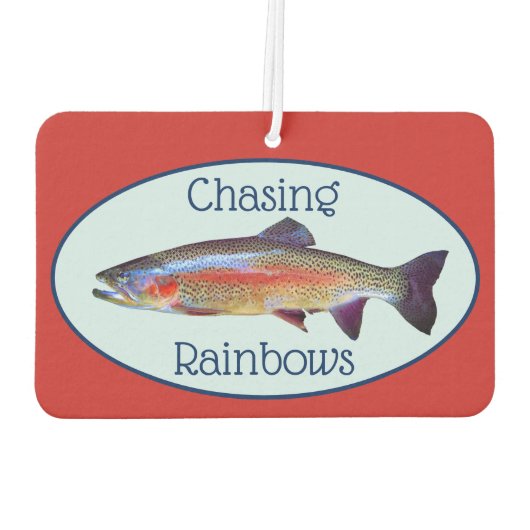 Fun Rainbow Trout "Chasing Rainbows" Autolufterfrischer (Rückseite)
