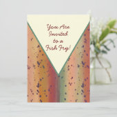 Fun Rainbow Trout Pattern Moderne Fischzucht Einladung (Stehend Vorderseite)