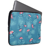 Fun Raining Cartoon Umbrella Pattern Laptopschutzhülle (Vorne Rechts)