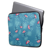 Fun Raining Cartoon Umbrella Pattern Laptopschutzhülle (Vorderseite Links)