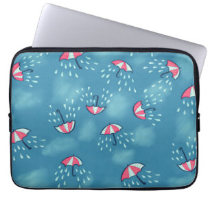 Fun Raining Cartoon Umbrella Pattern Laptopschutzhülle