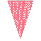 Fun Raspberry Pink Abstrakt Pattern Kindergeburtst Wimpelkette (Dritte Fahne)