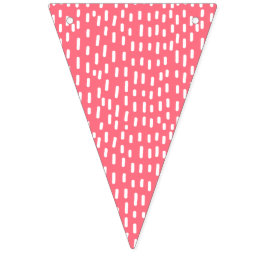 Fun Raspberry Pink Abstrakt Pattern Kindergeburtst Wimpelkette