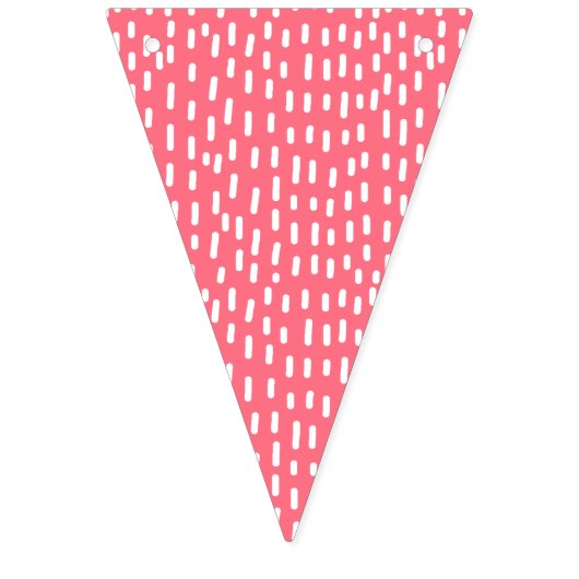 Fun Raspberry Pink Abstrakt Pattern Kindergeburtst Wimpelkette (Erste Fahne)