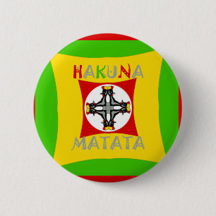 Fun Rasta Farbe Rot Golden Grün Button
