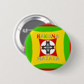 Fun Rasta Farbe Rot Golden Grün Button (Vorne & Hinten)