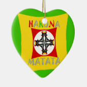 Fun Rasta Farbe Rot Golden Grün Keramikornament (Rechts)