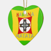 Fun Rasta Farbe Rot Golden Grün Keramikornament (Links)