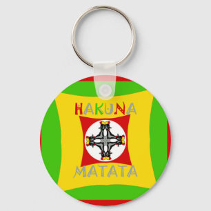 Fun Rasta Farbe Rot Golden Grün Schlüsselanhänger