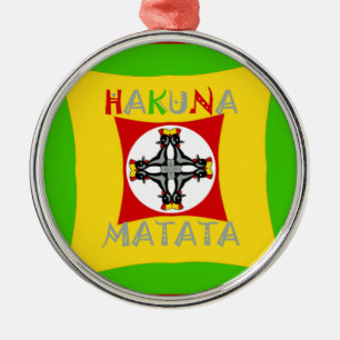 Fun Rasta Farbe Rot Golden Grün Silbernes Ornament