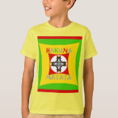 Fun Rasta Farbe Rot Golden Grün T-Shirt (Vorderseite)