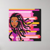 Fun Rasta Girl Wrapped Canvas Leinwanddruck (Vorderseite)