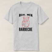 Fun Real Men riechen wie Barbecue grau-grau T-Shirt (Design vorne)