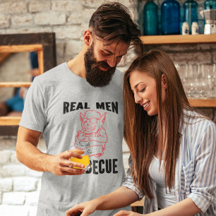 Fun Real Men riechen wie Barbecue grau-grau T-Shirt