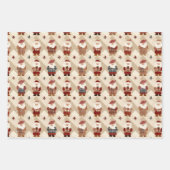 Fun Red and Beige Christmas   Geschenkpapier Set (Vorderseite 3)